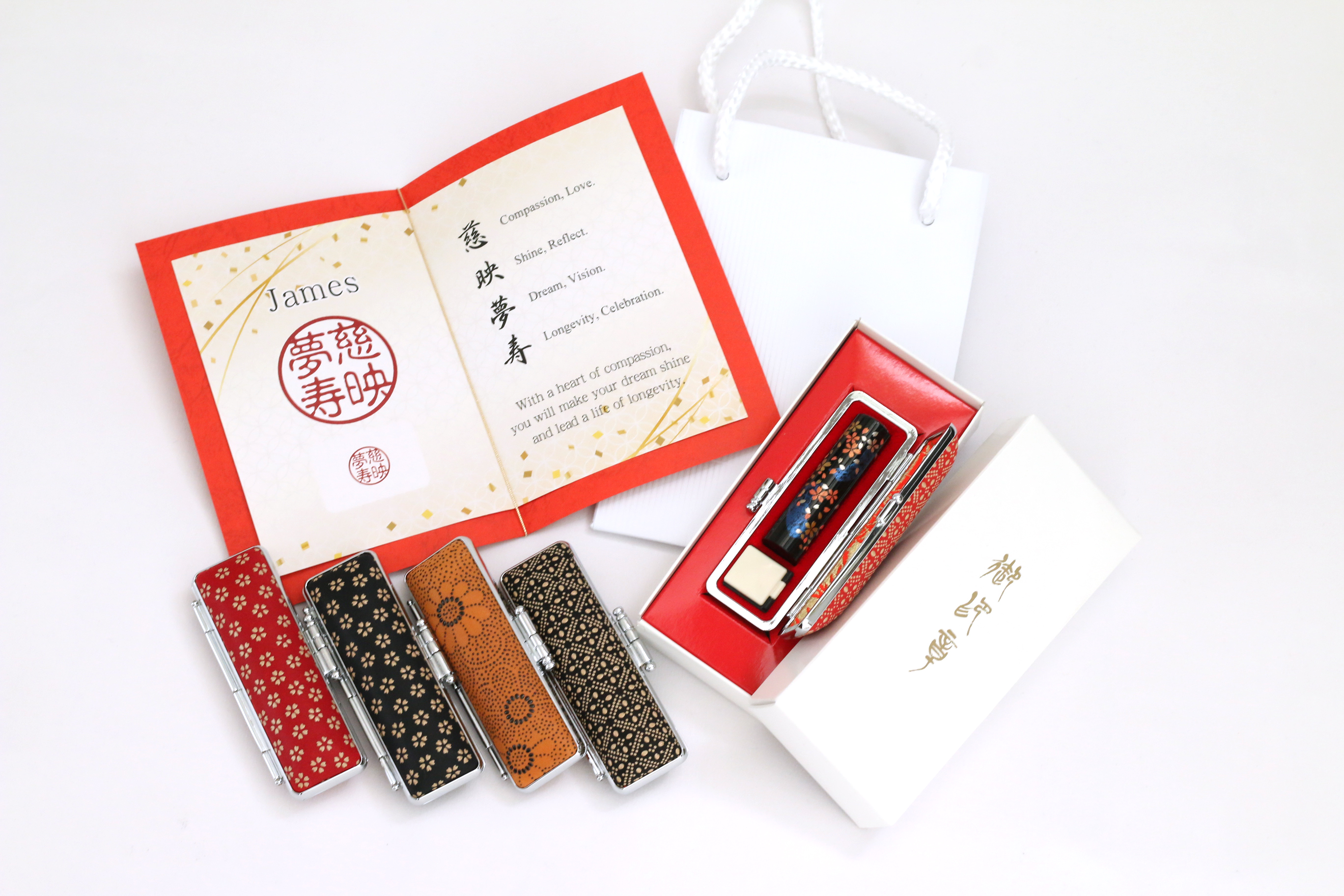 Personalized Alphabet & Kanji Hanko | Japanese Calligraphy Gifts